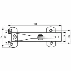 THIRARD - Entrebailleur Pour Porte D'entrée, Taquet D'arrêt, 148mm, Doré -THIRARD Soldes 8904892 2