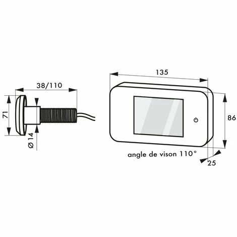 THIRARD - Judas Numérique Vidéo 100° Avec Sonnette, Argent 4 THIRARD - Judas Numérique Vidéo 100° Avec Sonnette, Argent – Image 2