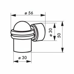THIRARD - Butoir à Visser, Fixation Au Sol, Aluminium, Ø30x50mm, Avec Aimant Mural, Satiné -THIRARD Soldes 8904924 2