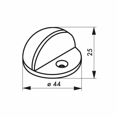 THIRARD - Butoir à Visser, Fixation Au Sol, 1/2 Boule, Ø44x25mm, Satiné 4 THIRARD - Butoir à Visser, Fixation Au Sol, 1/2 Boule, Ø44x25mm, Satiné – Image 2