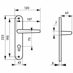 THIRARD - Ensemble De Poignées Pour Porte D'entrée Louis XV Trou De Cylindre, Carré 7mm, Entr'axes 195mm, Laiton Vieilli -THIRARD Soldes 8904965 2
