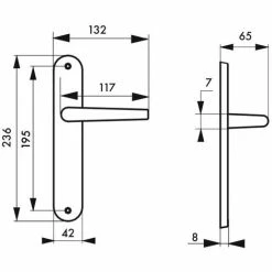 THIRARD - Ensemble De Poignées Pour Porte Intérieure Athena Sans Trou, Carré 7mm, Entr'axes 195mm, Nickelé Brossé -THIRARD Soldes 8904971 2
