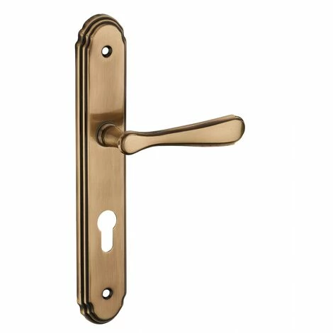 THIRARD - Ensemble De Poignées Pour Porte D'entrée Arthemis Trou De Cylindre, Carré 7mm, Entr'axes 195mm, Laiton Patiné 3 THIRARD - Ensemble De Poignées Pour Porte D'entrée Arthemis Trou De Cylindre, Carré 7mm, Entr'axes 195mm, Laiton Patiné