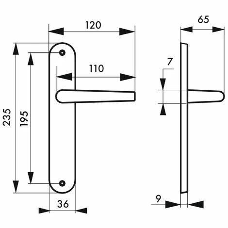 THIRARD - Ensemble De Poignées Pour Porte Intérieure Hebe Sans Trou, Carré 7mm, Entr'axes 195mm, Laqué Blanc 4 THIRARD - Ensemble De Poignées Pour Porte Intérieure Hebe Sans Trou, Carré 7mm, Entr'axes 195mm, Laqué Blanc – Image 2