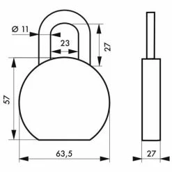 THIRARD - Cadenas à Clé Fédéral Lock S900R, Acier, Chantier, Anse Molybdène, 63.5mm, 2 Clés, Noir 8 THIRARD - Cadenas à Clé Fédéral Lock S900R, Acier, Chantier, Anse Molybdène, 63.5mm, 2 Clés, Noir -THIRARD Soldes 8904984 3