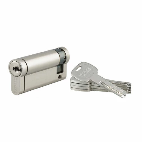 THIRARD - Demi-cylindre De Serrure Transit 2, 60x10mm, Nickel, Anti-arrachement, Anti-perçage, Anti-crochetage, 4 Clés 3 THIRARD - Demi-cylindre De Serrure Transit 2, 60x10mm, Nickel, Anti-arrachement, Anti-perçage, Anti-crochetage, 4 Clés