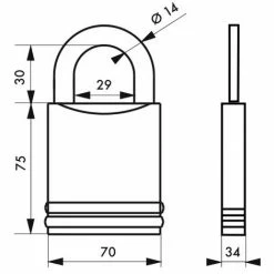 THIRARD - Cadenas 740 Sans Cylindre, Chantier, Acier Cémenté 7 THIRARD - Cadenas 740 Sans Cylindre, Chantier, Acier Cémenté -THIRARD Soldes 8904996 3