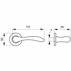 THIRARD - Paire De Béquilles Pour Porte, Carré 7mm, Laitonnée, Ressort De Rappel -THIRARD Soldes 8905012 2