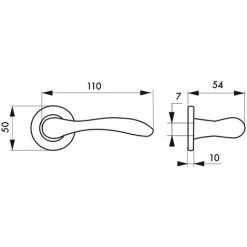 THIRARD - Paire De Béquilles Pour Porte, Carré 7mm, Nickelé Satiné -THIRARD Soldes 8905013 2