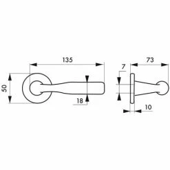 THIRARD - Paire De Béquilles Pour Porte, Inox, Carré 7mm -THIRARD Soldes 8905014 2