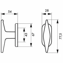 THIRARD - Bouton De Fenêtre Leto/Maïa, Hauteur 77.5mm, Couleur F2 -THIRARD Soldes 8905019 2