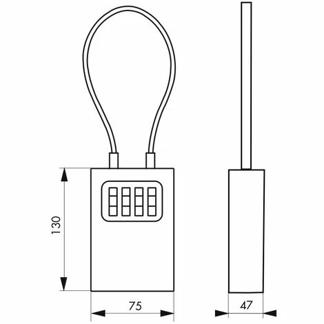 THIRARD - Boite à Clé à Combinaison, 4 Chiffres, Acier, 47x75mm, Avec Câble, Noir 5 THIRARD - Boite à Clé à Combinaison, 4 Chiffres, Acier, 47x75mm, Avec Câble, Noir – Image 3