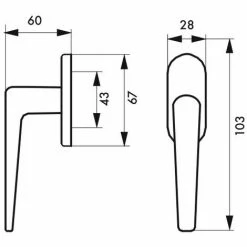 THIRARD - Bouton De Fenêtre Leto/Maïa, Hauteur 103mm, Couleur F2 -THIRARD Soldes 8905022 2