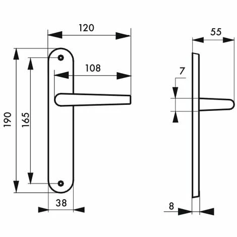 THIRARD - Ensemble De Poignées Pour Porte Intérieure Vesta Sans Trou, Carré 7mm, Entr'axes 165mm, Nickelé Satiné 4 THIRARD - Ensemble De Poignées Pour Porte Intérieure Vesta Sans Trou, Carré 7mm, Entr'axes 165mm, Nickelé Satiné – Image 2