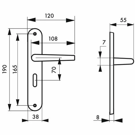 THIRARD - Ensemble De Poignées Pour Salle De Bain/toilette Vesta à Condamnation, Carré 7mm, Entr'axes 165mm, Nickelé Satiné 4 THIRARD - Ensemble De Poignées Pour Salle De Bain/toilette Vesta à Condamnation, Carré 7mm, Entr'axes 165mm, Nickelé Satiné – Image 2