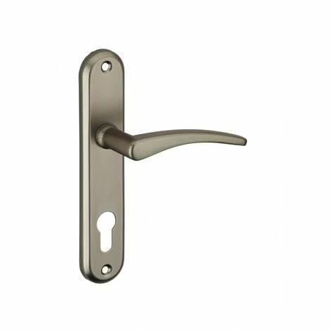 THIRARD - Ensemble De Poignées Pour Porte D'entrée Vesta Trou De Cylindre, Carré 7mm, Entr'axes 165mm, Nickelé Satiné 3 THIRARD - Ensemble De Poignées Pour Porte D'entrée Vesta Trou De Cylindre, Carré 7mm, Entr'axes 165mm, Nickelé Satiné