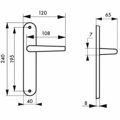 THIRARD - Ensemble De Poignées Pour Porte Intérieure Vesta Sans Trou, Carré 7mm, Entr'axes 195mm, Nickelé Satiné -THIRARD Soldes 8905044 2