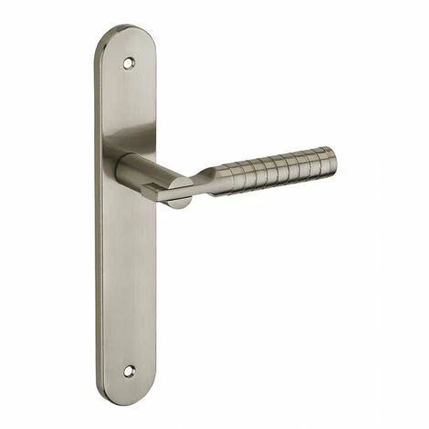 THIRARD - Ensemble De Poignées Pour Porte Intérieure Diane Sans Trou, Carré 7mm, Entr'axes 195mm, Nickelé Brossé 3 THIRARD - Ensemble De Poignées Pour Porte Intérieure Diane Sans Trou, Carré 7mm, Entr'axes 195mm, Nickelé Brossé