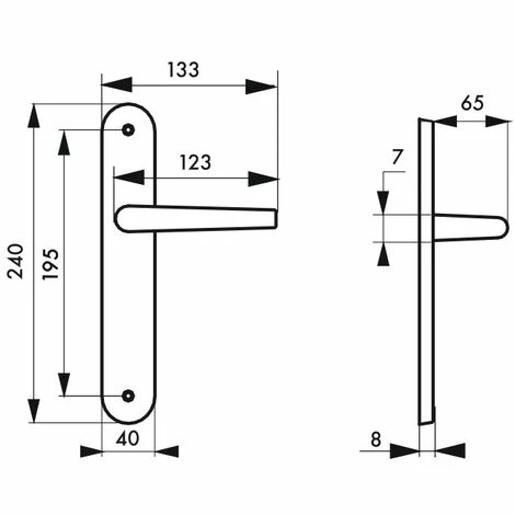 THIRARD - Ensemble De Poignées Pour Porte Intérieure Diane Sans Trou, Carré 7mm, Entr'axes 195mm, Nickelé Brossé 4 THIRARD - Ensemble De Poignées Pour Porte Intérieure Diane Sans Trou, Carré 7mm, Entr'axes 195mm, Nickelé Brossé – Image 2
