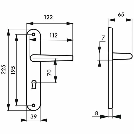 THIRARD - Ensemble De Poignées Pour Porte De Chambre Laura Trou De Clé, Carré 7mm, Entr'axes 195mm, Laiton Poli 4 THIRARD - Ensemble De Poignées Pour Porte De Chambre Laura Trou De Clé, Carré 7mm, Entr'axes 195mm, Laiton Poli – Image 2