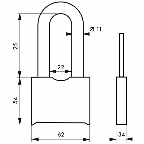 THIRARD - Cadenas à Combinaison Fédéral Lock SR, Acier, 4 Chiffres, Chantier, Anse Acier, 62mm, Noir 5 THIRARD - Cadenas à Combinaison Fédéral Lock SR, Acier, 4 Chiffres, Chantier, Anse Acier, 62mm, Noir – Image 3