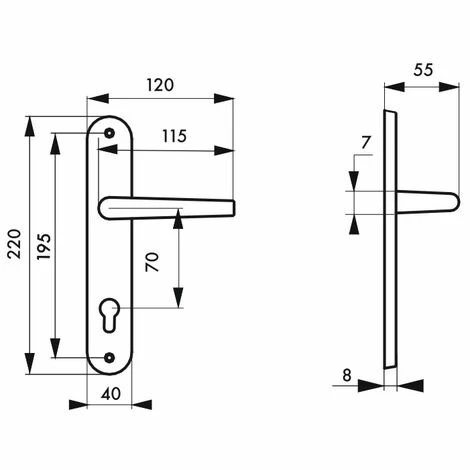 THIRARD - Ensemble De Poignées Pour Porte D'entrée Marianne Trou De Cylindre, Carré 7mm, Entr'axes 195mm, Laiton Poli 4 THIRARD - Ensemble De Poignées Pour Porte D'entrée Marianne Trou De Cylindre, Carré 7mm, Entr'axes 195mm, Laiton Poli – Image 2