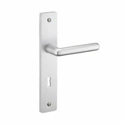 THIRARD - Ensemble De Poignées Pour Porte De Chambre Crecy Trou De Clé, Carré 7mm, Entr'axes 195mm, Anodisé Argent