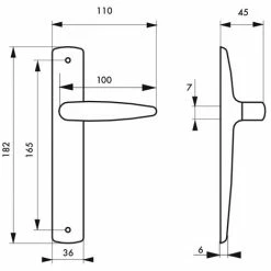 THIRARD - Ensemble De Poignées Pour Porte Intérieure Abbeville Sans Trou, Carré 7mm, Entr'axes 165mm, Chromé -THIRARD Soldes 8905077 3