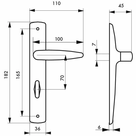 THIRARD - Ensemble De Poignées Pour Porte Intérieure Abbeville à Condamnation Clé, Carré 7mm, Entr'axes 165mm, Chromé 5 THIRARD - Ensemble De Poignées Pour Porte Intérieure Abbeville à Condamnation Clé, Carré 7mm, Entr'axes 165mm, Chromé – Image 3
