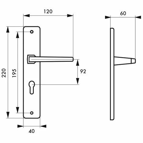 THIRARD - Ensemble De Poignées Pour Porte D'entrée Picardie Trou De Cylindre, Carré 7mm, Entr'axes 92mm, Couleur F2 4 THIRARD - Ensemble De Poignées Pour Porte D'entrée Picardie Trou De Cylindre, Carré 7mm, Entr'axes 92mm, Couleur F2 – Image 2