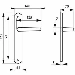 THIRARD - Ensemble De Poignées Pour Porte Intérieure Themis Sans Trou, Carré 7mm, Entr'axes 195mm, Bois Blanc -THIRARD Soldes 8905088 2