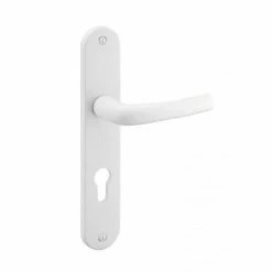 THIRARD - Ensemble De Poignées Pour Porte D'entrée Chantilly Trou De Cylindre, Carré 7mm, Entr'axes 195mm, Blanc