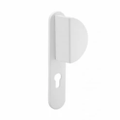 THIRARD - Ensemble De Poignées Pour Porte D'entrée Palière Chantilly Trou De Cylindre, Carré 7mm, Entr'axes 195mm, Blanc