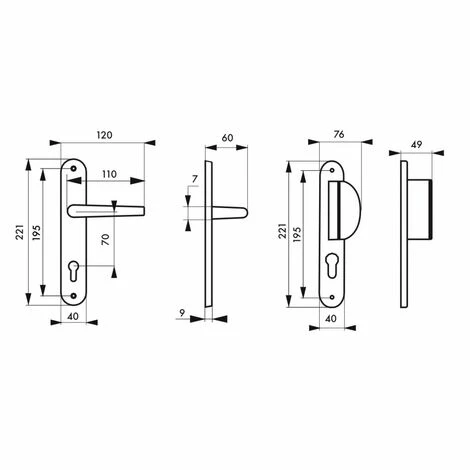 THIRARD - Ensemble De Poignées Pour Porte D'entrée Palière Chantilly Trou De Cylindre, Carré 7mm, Entr'axes 195mm, Blanc 4 THIRARD - Ensemble De Poignées Pour Porte D'entrée Palière Chantilly Trou De Cylindre, Carré 7mm, Entr'axes 195mm, Blanc – Image 2