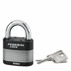 THIRARD - Cadenas à Clé Fédéral Lock Protector, Extérieur, Acier, Double Verrouillage, 63mm, 2 Clés