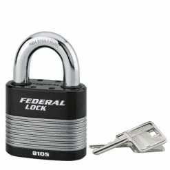 THIRARD - Cadenas à Clé Fédéral Lock Protector, Extérieur, Acier, Double Verrouillage, 70mm, 2 Clés