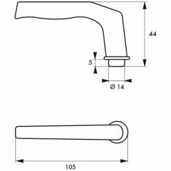 THIRARD - Paire De Béquilles Pour Porte, Carré 6mm, 1 Portée, Argent -THIRARD Soldes 8905137 2