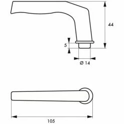 THIRARD - Paire De Béquilles Pour Porte, Carré 7mm, 2 Portées, Argent -THIRARD Soldes 8905138 2
