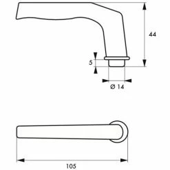 THIRARD - Paire De Béquilles Pour Porte, Carré 7mm, 1 Portée, Alu Poli -THIRARD Soldes 8905139 2