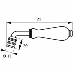 THIRARD - Paire De Béquilles Pour Porte, Carré 7mm, 2 Portées, Porcelaine, Blanc -THIRARD Soldes 8905140 2