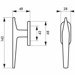 THIRARD - Bouton T Pour Fenêtre, Avec Vis De Pose, Couleur F2 -THIRARD Soldes 8905144 3