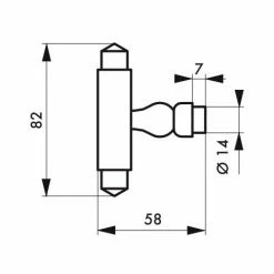 THIRARD - Paire De Boutons Torsadés Pour Porte D'entrée, Fer, Carré 6mm, 1 Portée, Noir -THIRARD Soldes 8905171 2