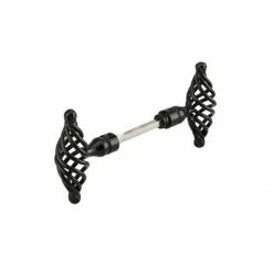 THIRARD - Paire De Boutons Torsadés T Pour Porte D'entrée, Fer, Carré 6mm, 1 Portée, Noir