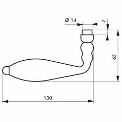 THIRARD - Paire De Béquilles Double Fil Torsadé Pour Porte, Carré 7x70mm, 2 Portées, Noir -THIRARD Soldes 8905176 2