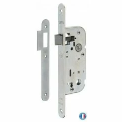THIRARD - Serrure Encastrable NF Pour Porte Intérieure, Axe 40mm, Bouts Ronds, Zingué