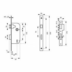 THIRARD - Serrure Encastrable NF à Clé Pour Porte De Chambre, Axe 40mm, Bouts Ronds, 1 Clé -THIRARD Soldes 8905197 3