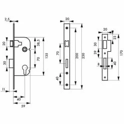THIRARD - Serrure Encastrable à Cylindre Pour Porte D'entrée, Axe 40mm, Bouts Carrés, Cylindre 30x30mm, Zingué, 3 Clés 8 THIRARD - Serrure Encastrable à Cylindre Pour Porte D'entrée, Axe 40mm, Bouts Carrés, Cylindre 30x30mm, Zingué, 3 Clés -THIRARD Soldes 8905200 3