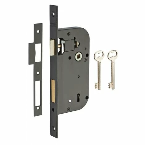 THIRARD - Serrure Encastrable à Clé Pour Porte De Chambre, Gauche, Axe 50mm, Bouts Carrés, Noir, 2 Clés 3 THIRARD - Serrure Encastrable à Clé Pour Porte De Chambre, Gauche, Axe 50mm, Bouts Carrés, Noir, 2 Clés