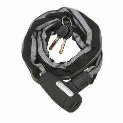 THIRARD - Antivol à Clé Biker, Chaîne Acier, Moto, 0.9m, 2 Clés, Noir