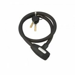 THIRARD - Antivol à Clé Stunt, Câble Acier, Vélo, 12mmx0.8m, 2 Clés, Noir